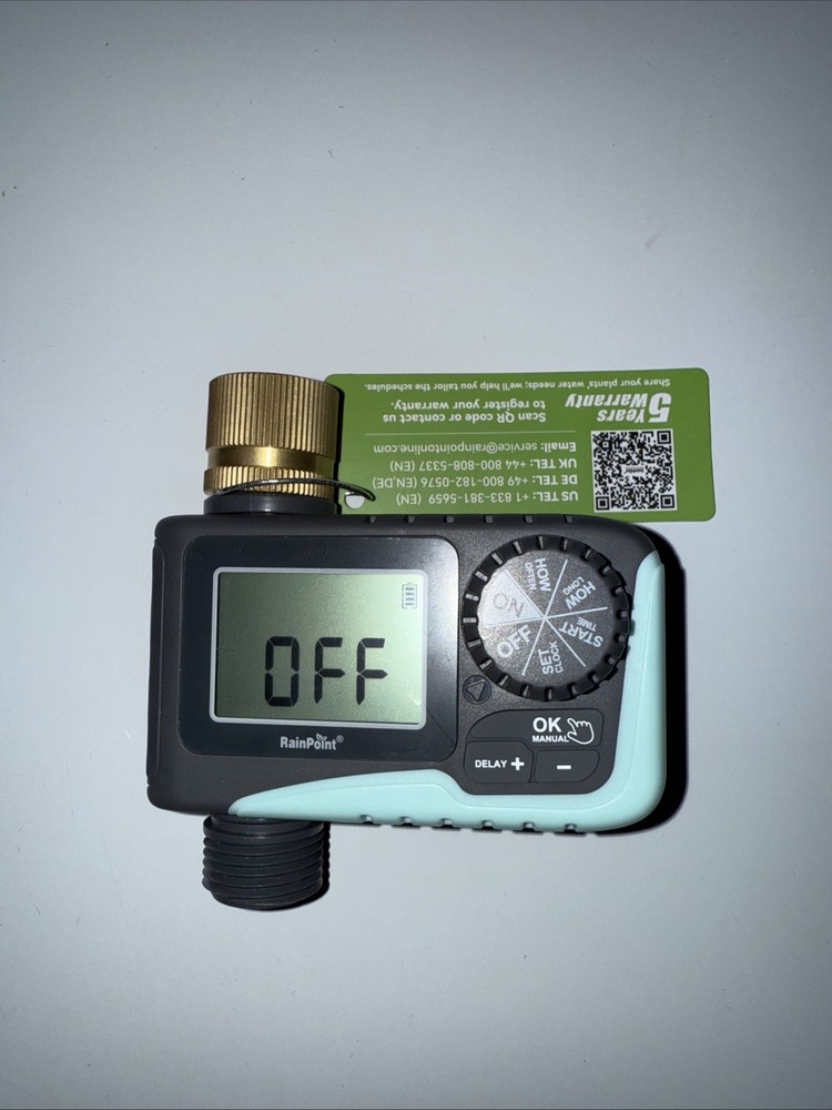 RAINPOINT Sprinkler Timer with Brass Swivel, Programmable Water Timer for Gar...