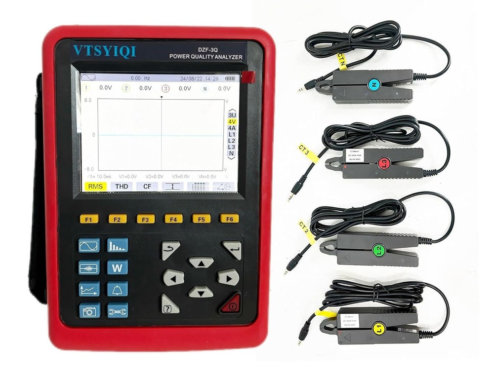 Power Quality Testing with 4 PCS 10A Sharp Nose Pliers Current Sensor