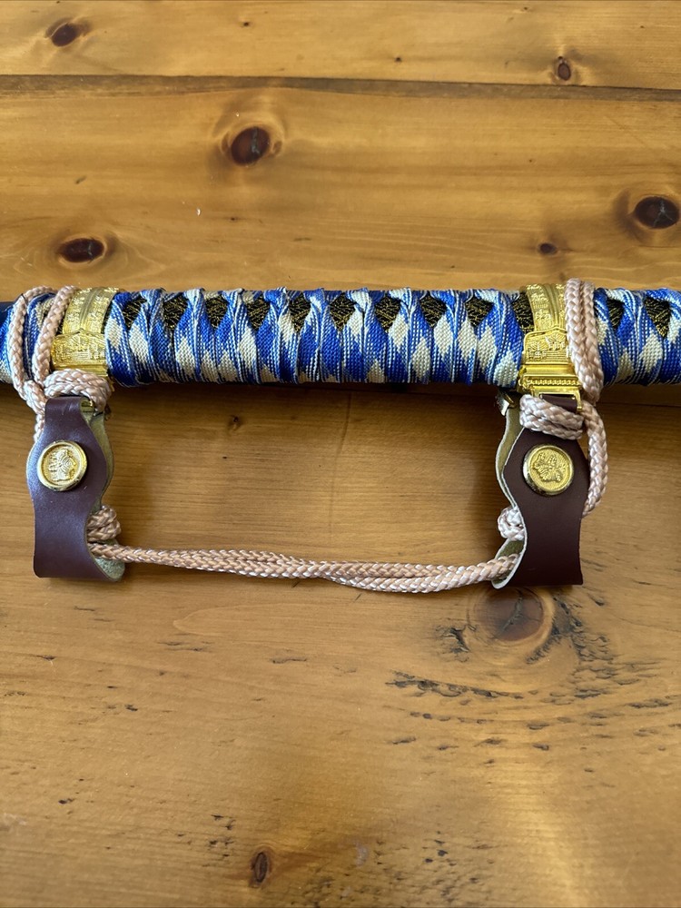 SAMURAI SWORD BLUE W/ CURVED HANDLE 43"