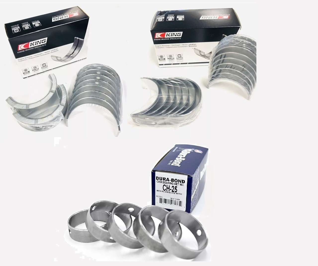 Rod, Main and Cam Bearing Sets 2004-2014 Chevy, GMC 6.2L LS3 & L92