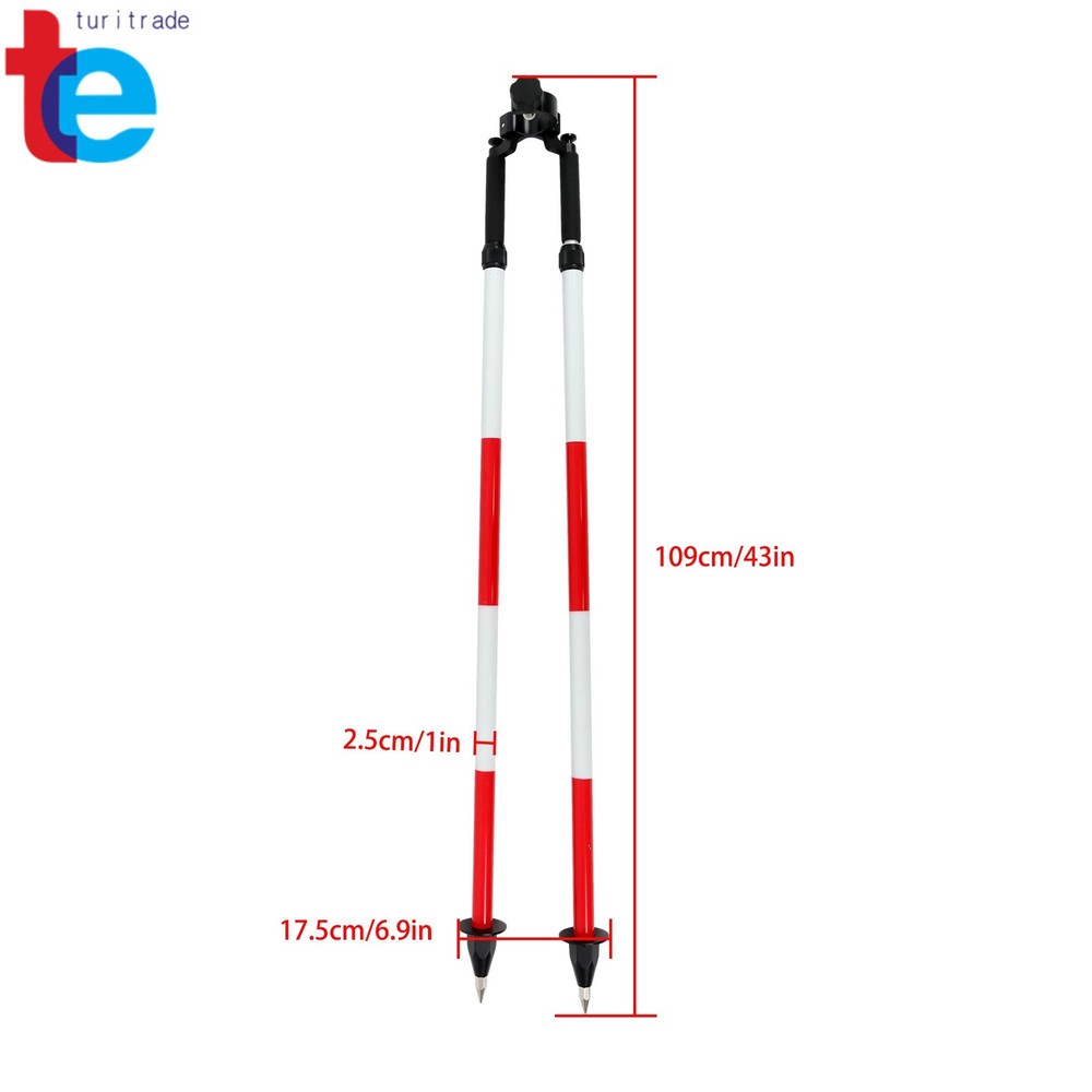 Compact Survey Bipod Center Entry Design for GPS Pole Mounting