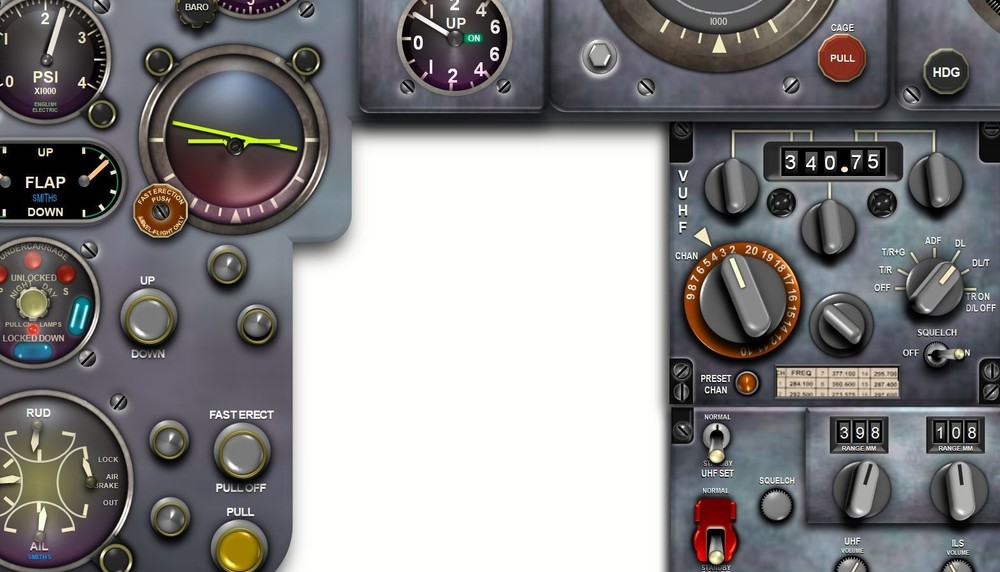 ENGLISH ELECTRIC LIGHTNING COCKPIT instrument panel CDkit