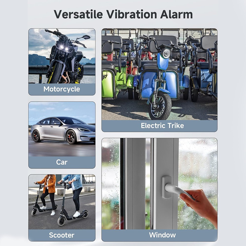 Wireless Car Anti-Theft Alarm 150dB Vibration Alert 2 Alarms
