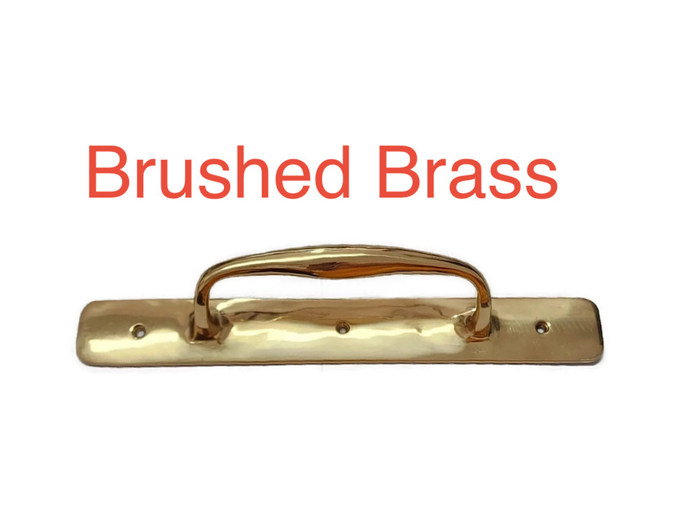 2 PCS 12" x 2" barn door grab Solid Brass Large plain Handle 30cm Pull heavy PUB