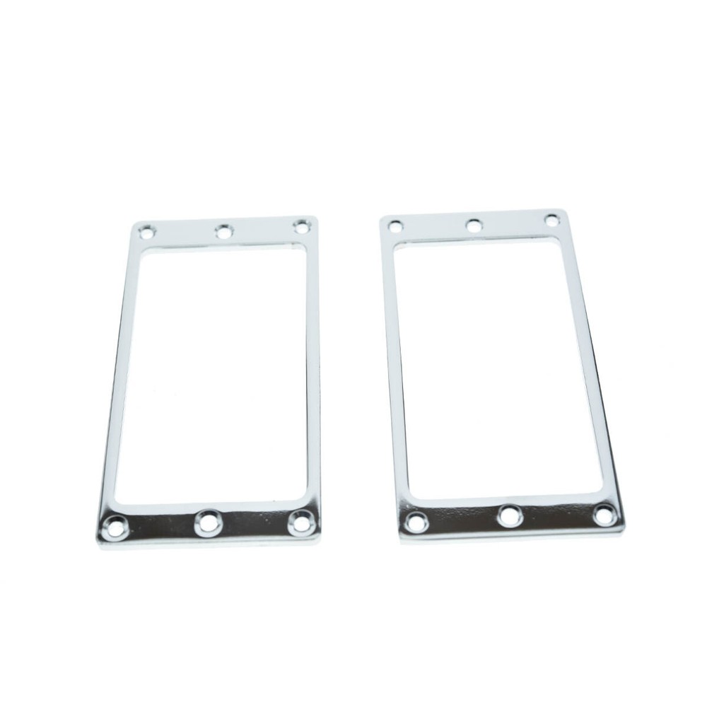 2pcs Metal Humbucker Pickup Mounting Ring Flat Base Pickup Frame