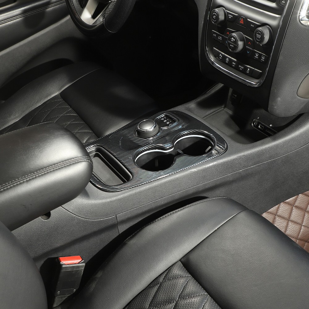 Center Console Gear Shift Cover Trim Panel Decor for Dodge Durango Carbon Fiber