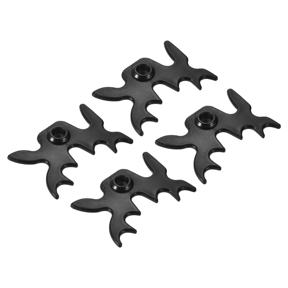 Billiard Bridge Head 13mm ID, 4pcs Plastic for Pool Table, Black