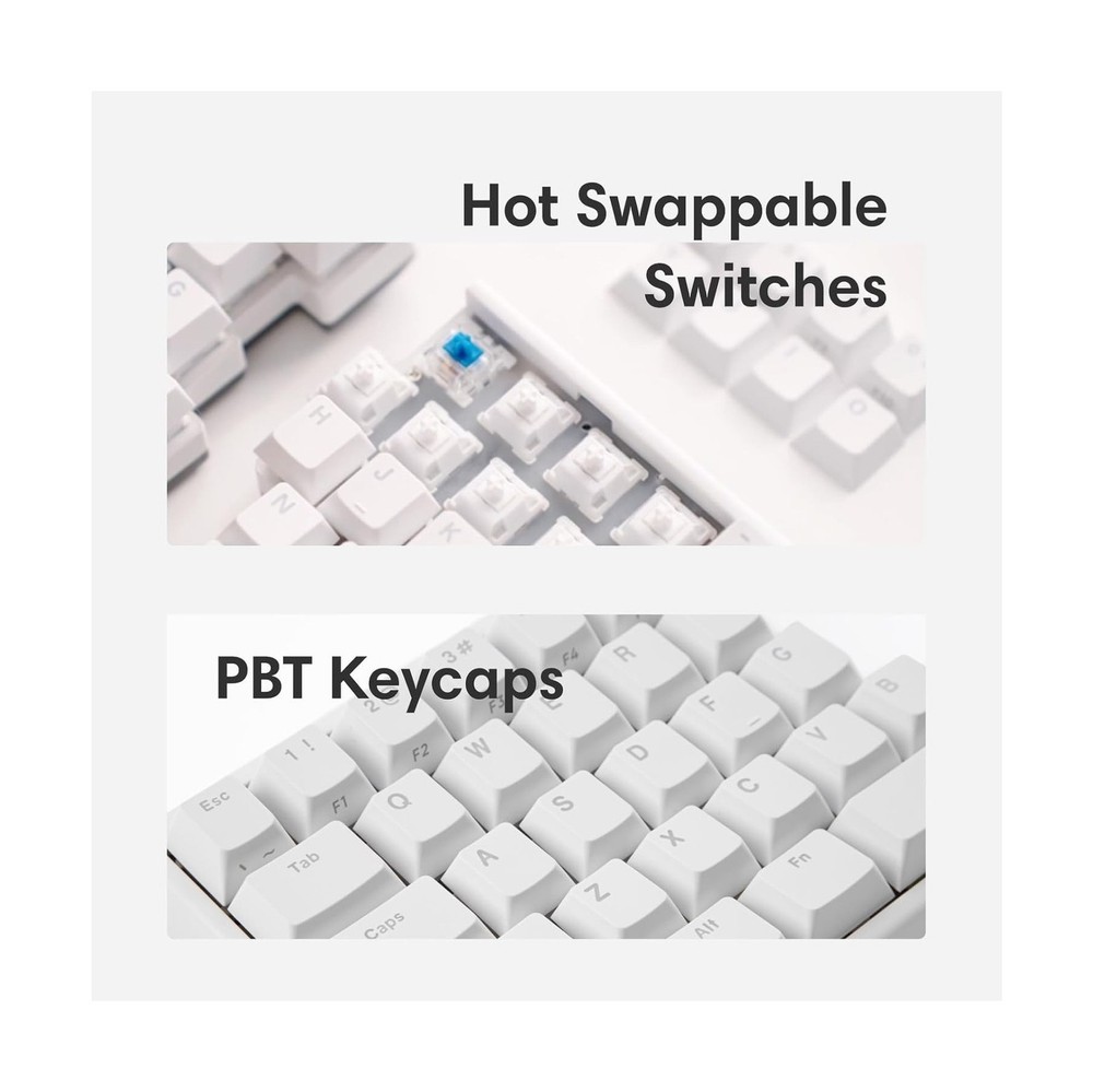 Lite: Wireless Ergonomic Split Mechanical Keyboard Hot Swappable, Compact 60%...