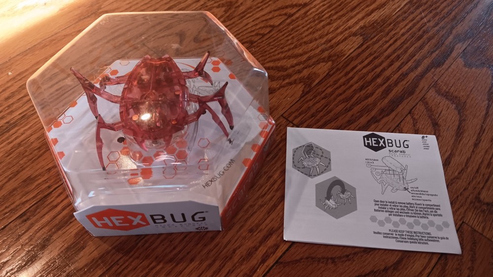 Hexbug Scarab Micro Robotic Creature. Red. Flipping. Hex Bug. Original Packaging