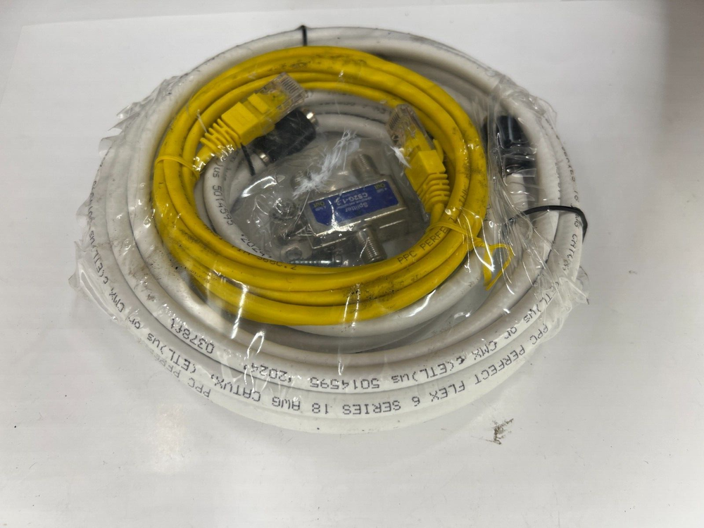 Spectrum PPC Belden Internet Modem Coax & Cat 5E Ethernet Cable CH-SIK-DATA-02B