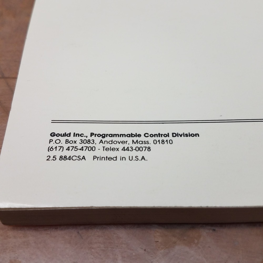 Gould Electronics ML-C484-000 Modicon 484 Programmable Controller Manual, Rev B
