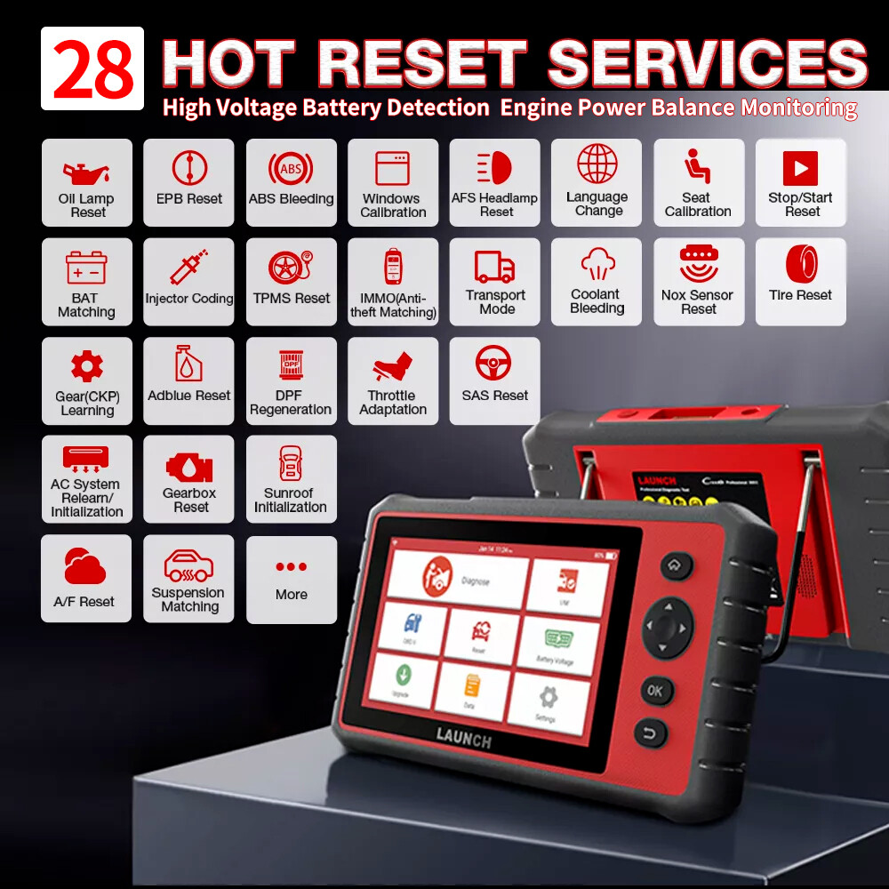 LAUNCH CRP909E Pro Elite Car Diagnostic Tool OBD2 Scanner Key Coding Full System