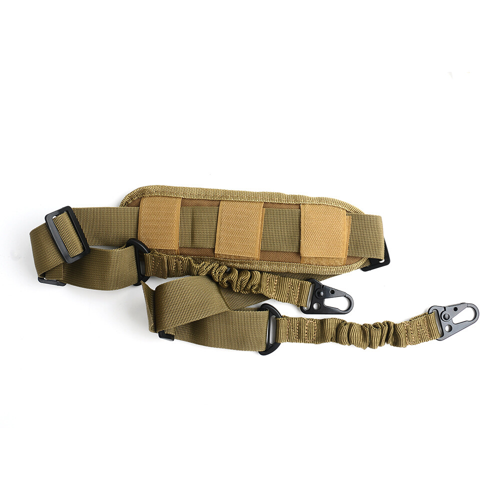 Tactical 2 Point Adjustable Rifle Strap W/ D Ring + 2Pcs QD Sling Swivel Adapter