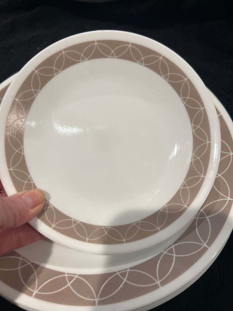 Corelle Sand Sketch pattern Dinnerware set of 11 vintage