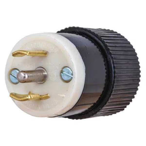 Bryant Midget Locking Plug, ML3-15P, 15 A, 125/250V AC, Single Phase, 3 Pole,