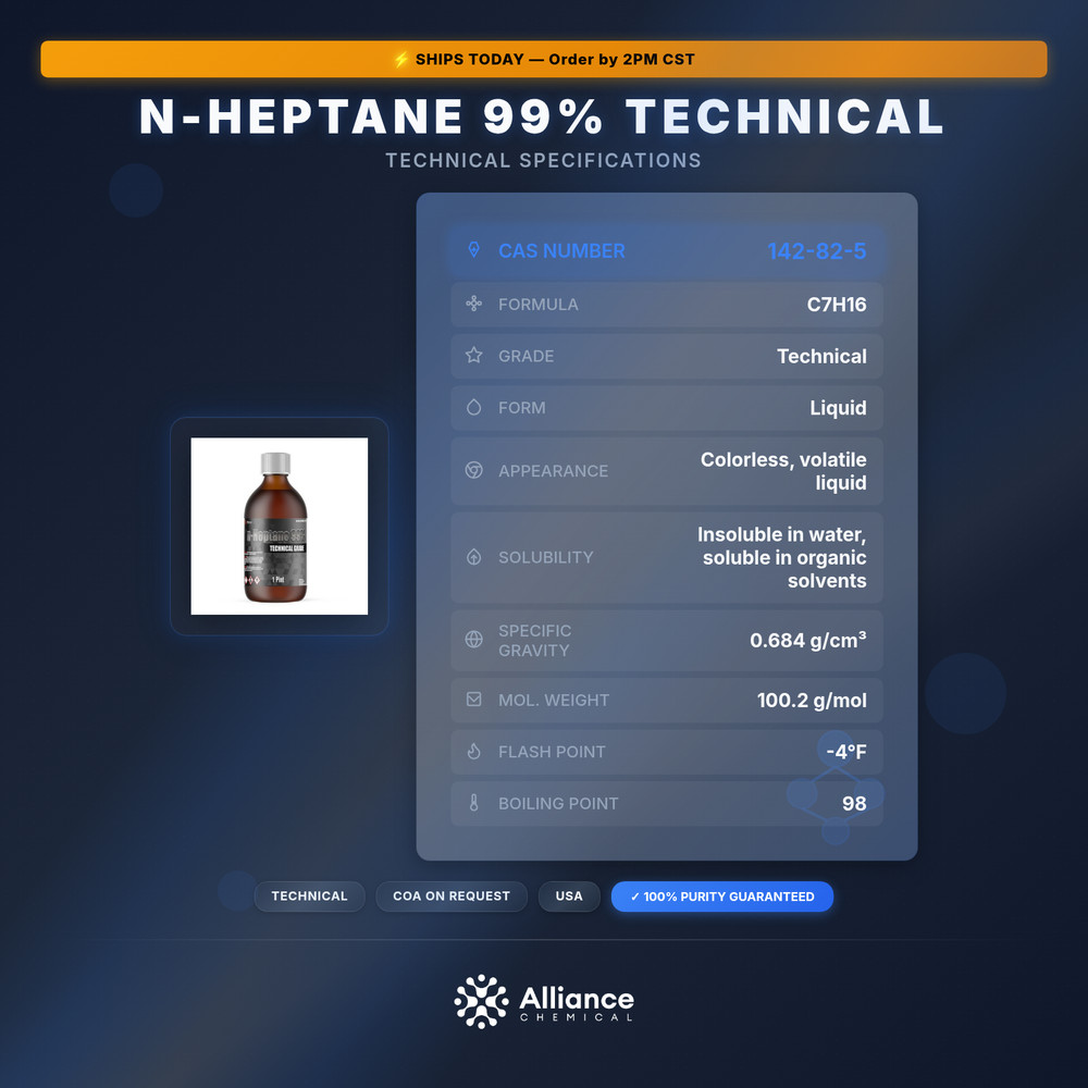 n-Heptane 99% Technical - 1 Pint