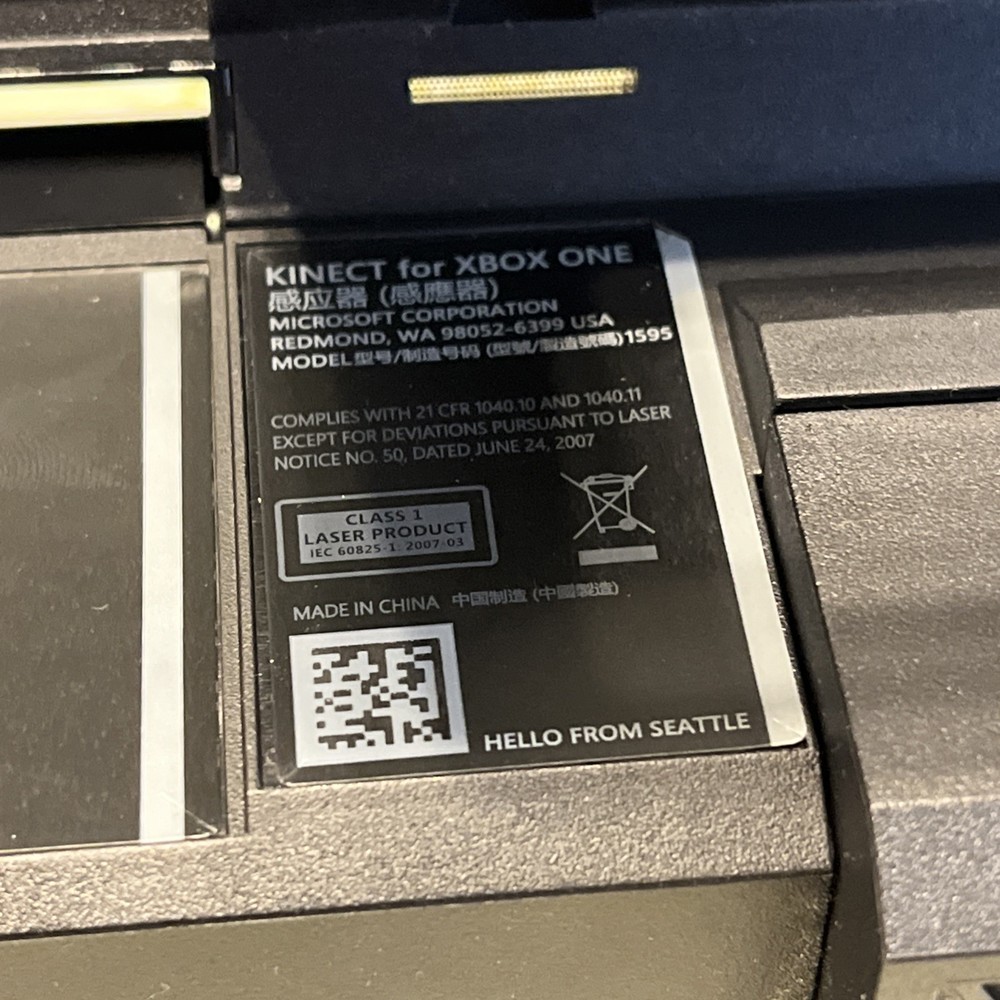 Microsoft Xbox One Kinect Sensor Bar Black, Model 1595