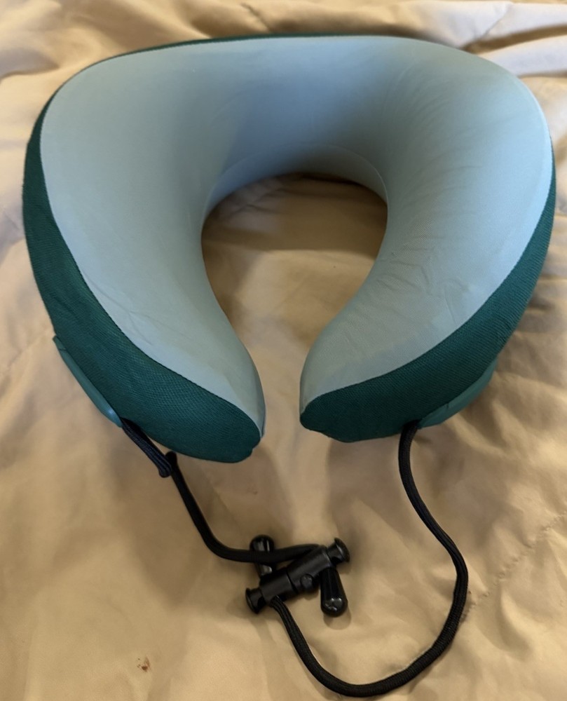 Pixie Mood Every Think Travel Airplane Neck Pillow w Case Green