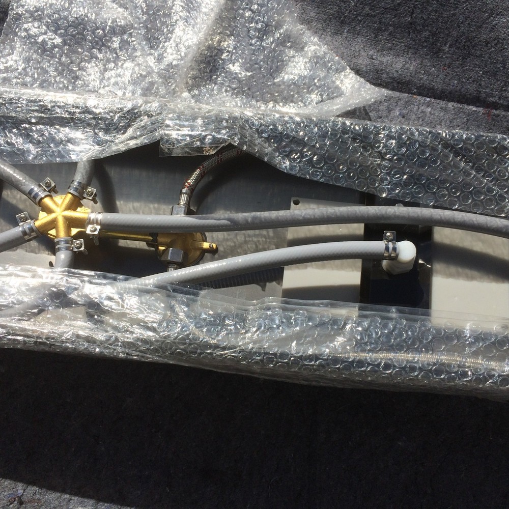 56" black shower panel spa