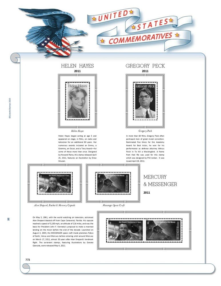 2011 U.S. Commemorative Singles COMPLETE Supplement (White Ace Alternative)