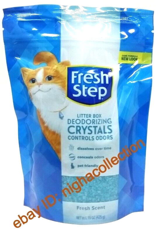 2 PACK Litter Box Deodorizing Crystals Scent Fresh Step 15ozEa (30oz Total) Cat