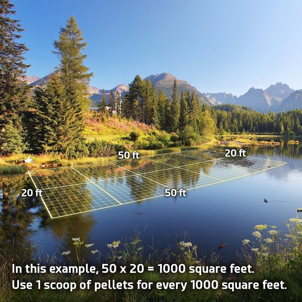 Eco-Friendly Pond Maintenance Solution - 10 Scoops, 50 Feet Coverage, USA Made