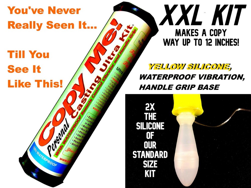 XXL YELLOW Penis Casting Molding Vibrator Maker / HANDLE GRIP BASE Copy Kit
