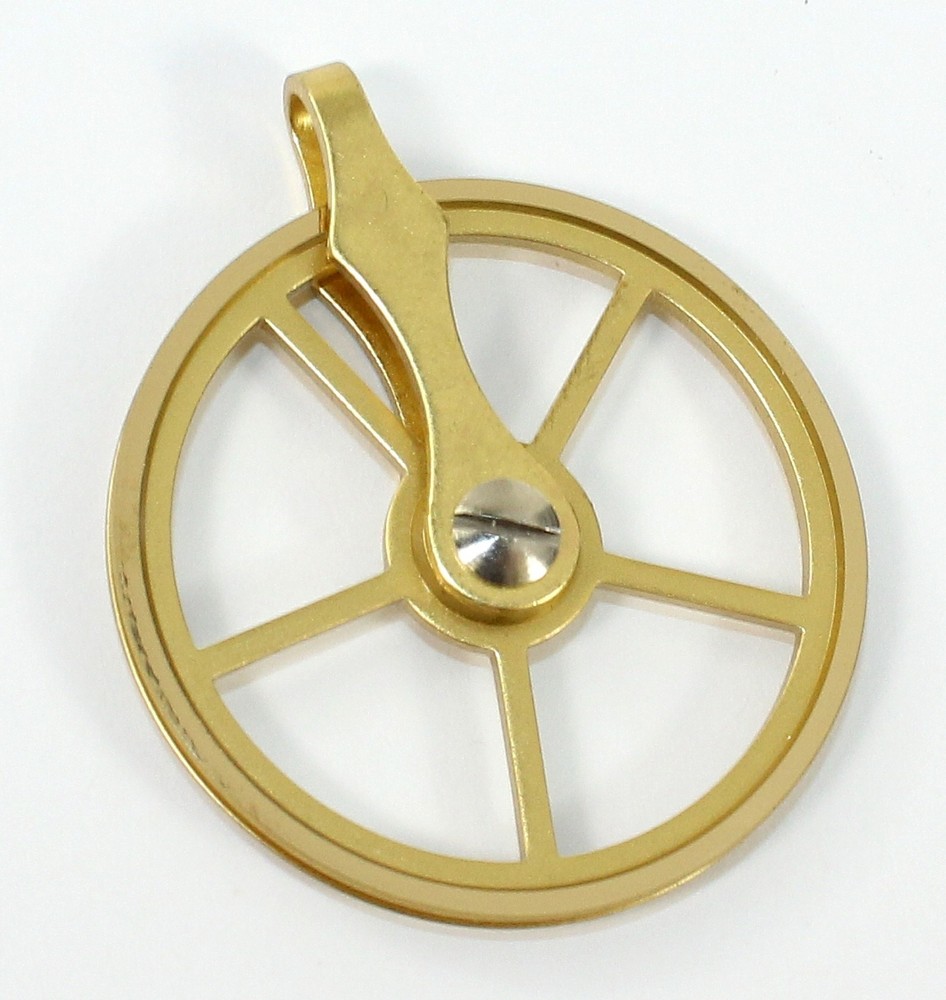 BRASS PULLEY FOR CLOCK CABLE -1-3/8 INCH - LL21