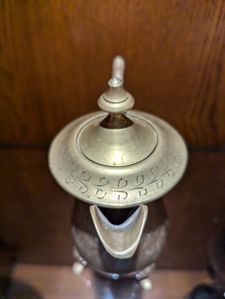 Vintage Small Silver Syrup Pitcher Marked India