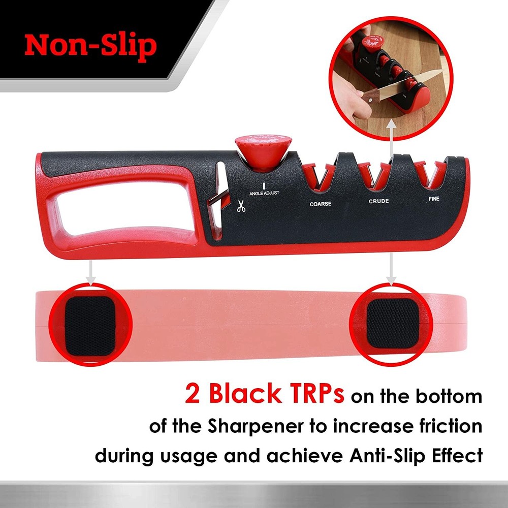 4 in 1 Knife Sharpener Professional Ceramic Tungsten Kitchen Sharpening System