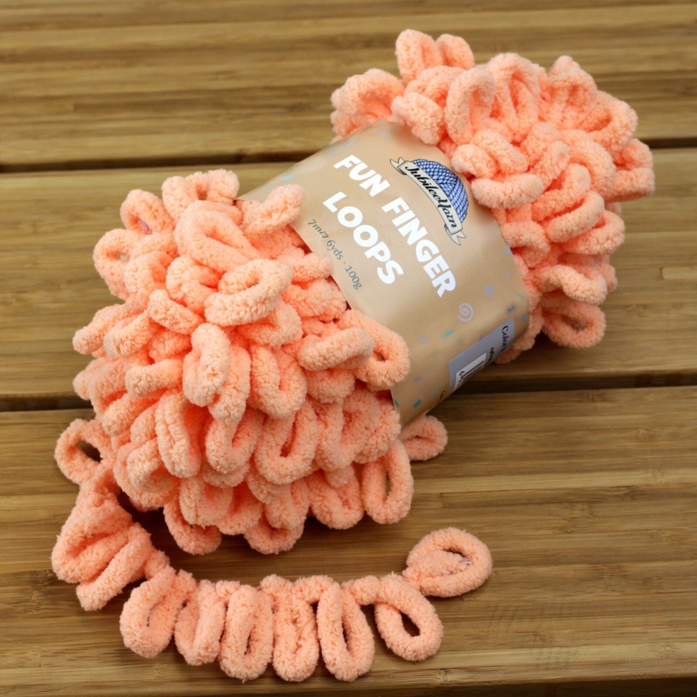 JubileeYarn Fun Finger Loops Yarn - Jumbo Polyester - Solid Colors