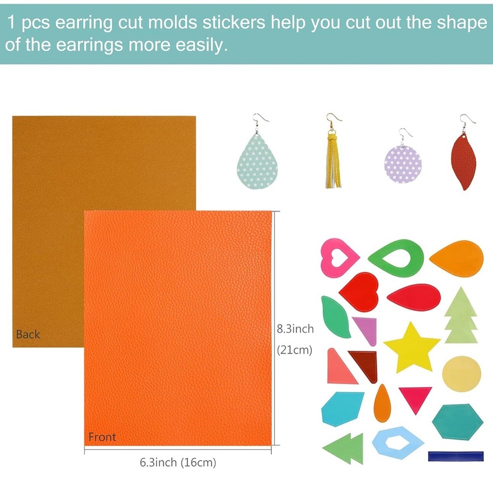 Caydo 32 Pieces Leather Earring Making Kit Complete DIY Craft Earring Making Kit