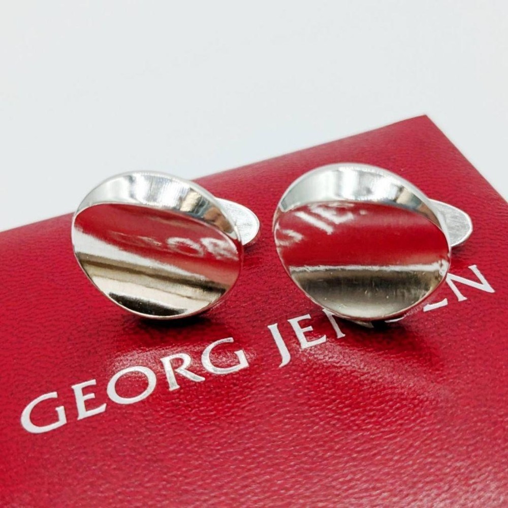Georg Jensen Cufflinks 925S 107 Silver Round Circle