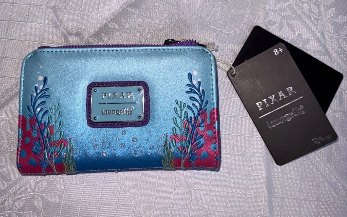 Finding Nemo Loungefly Disney Pixar Wallet Glitter Dori Marlin Nemo Snap New