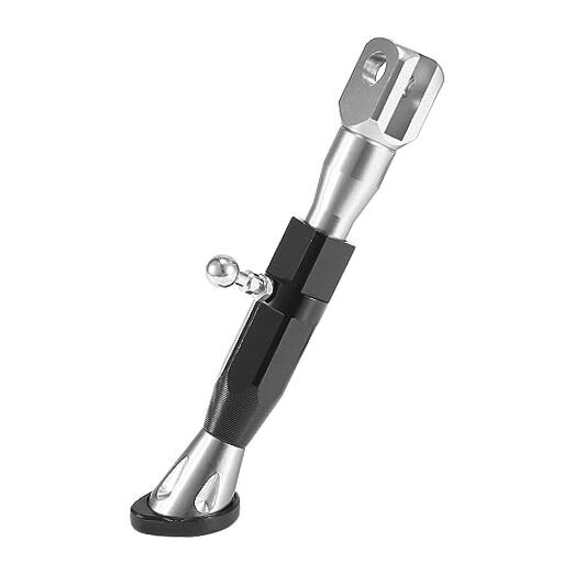 Universal Adjustable Motorcycle Kickstand Side Support Stand Set Silver Tone