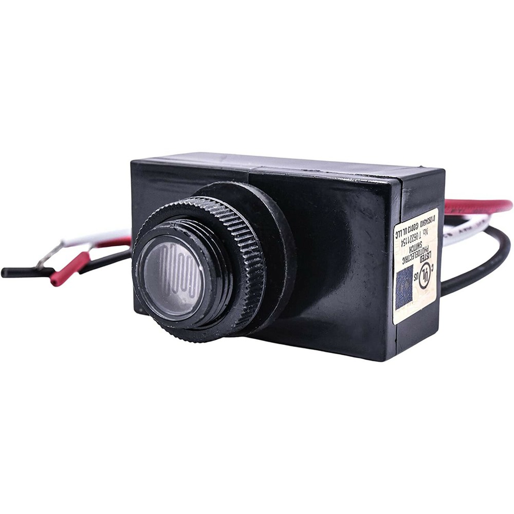 2-Pack Photocell Thermal Type Light Sensor Dusk to Dawn Wire-in Switch Control