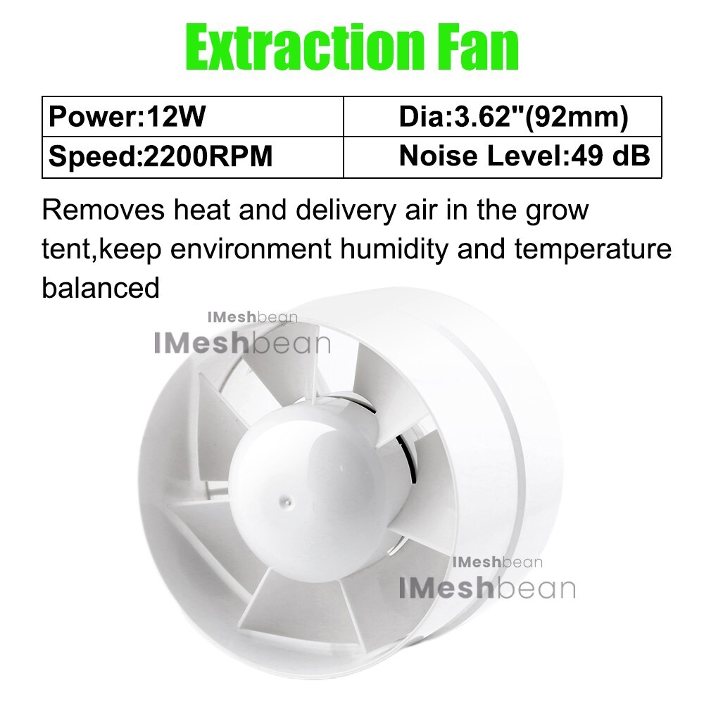 4x4 Complete Grow Tent Kit w/Full Spectrum Grow Light Air Ventilation Filter Sys