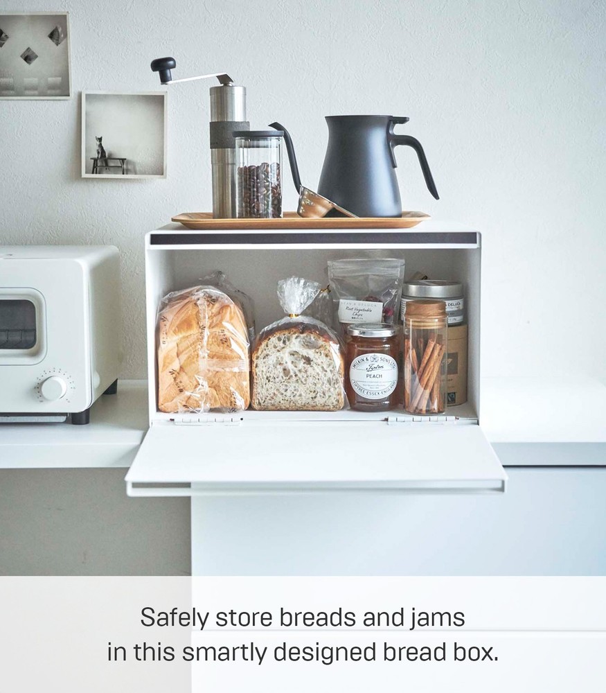 Yamazaki Home TOWER Bread Box -Countertop Bread Storage Container