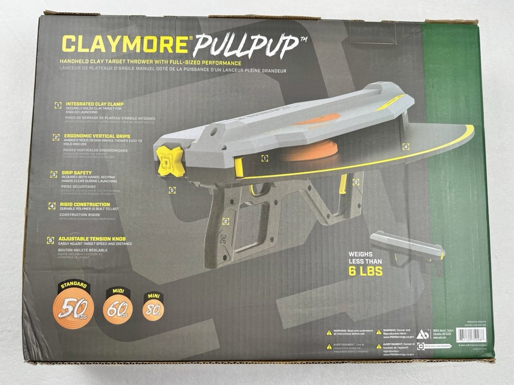 Caldwell Claymore PullPup Handheld Clay Target Thrower Adjustable Tension