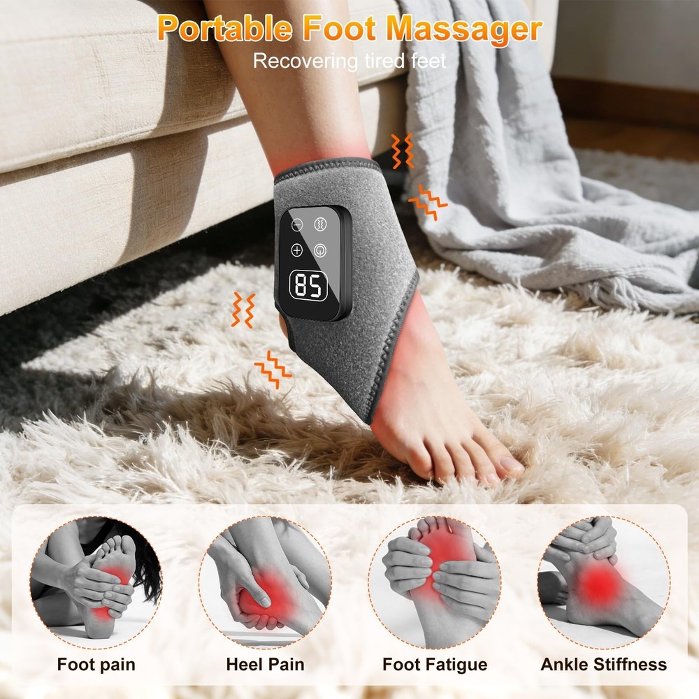 Foot Advanced Renew Triple Method Massager, 5-Speed & 5-Temperature, 2Pcs Cor...
