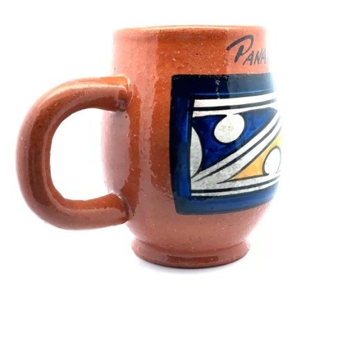 Panama Coffee Cup Pottery Hand-Painted