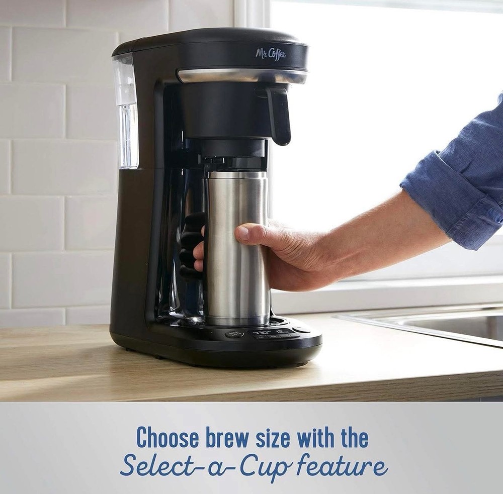 Mr. Coffee 10 Cups Single Serve Programmable Coffee Maker Machine Carafe, Black