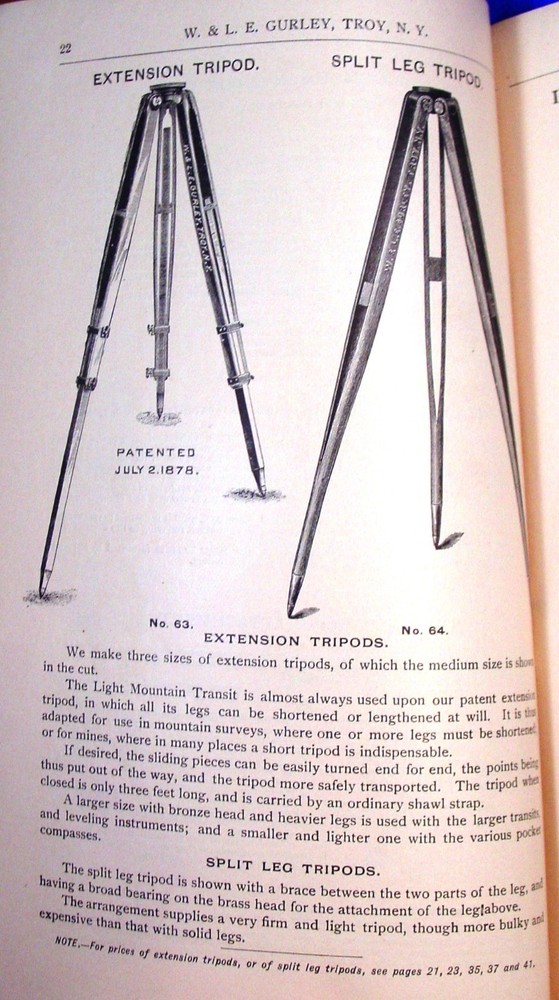 1892 Gurley Surveying & Drafting Insts. Catalog