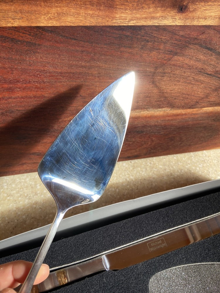 michael wainwright cake knife and server giotto gold