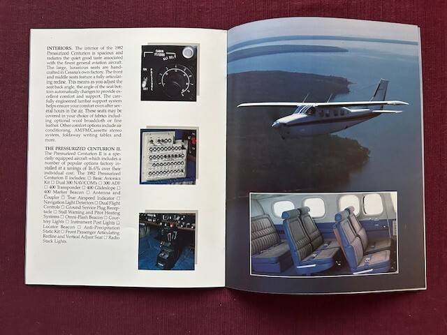 Cessna Pressurized Centurion brochure 1982