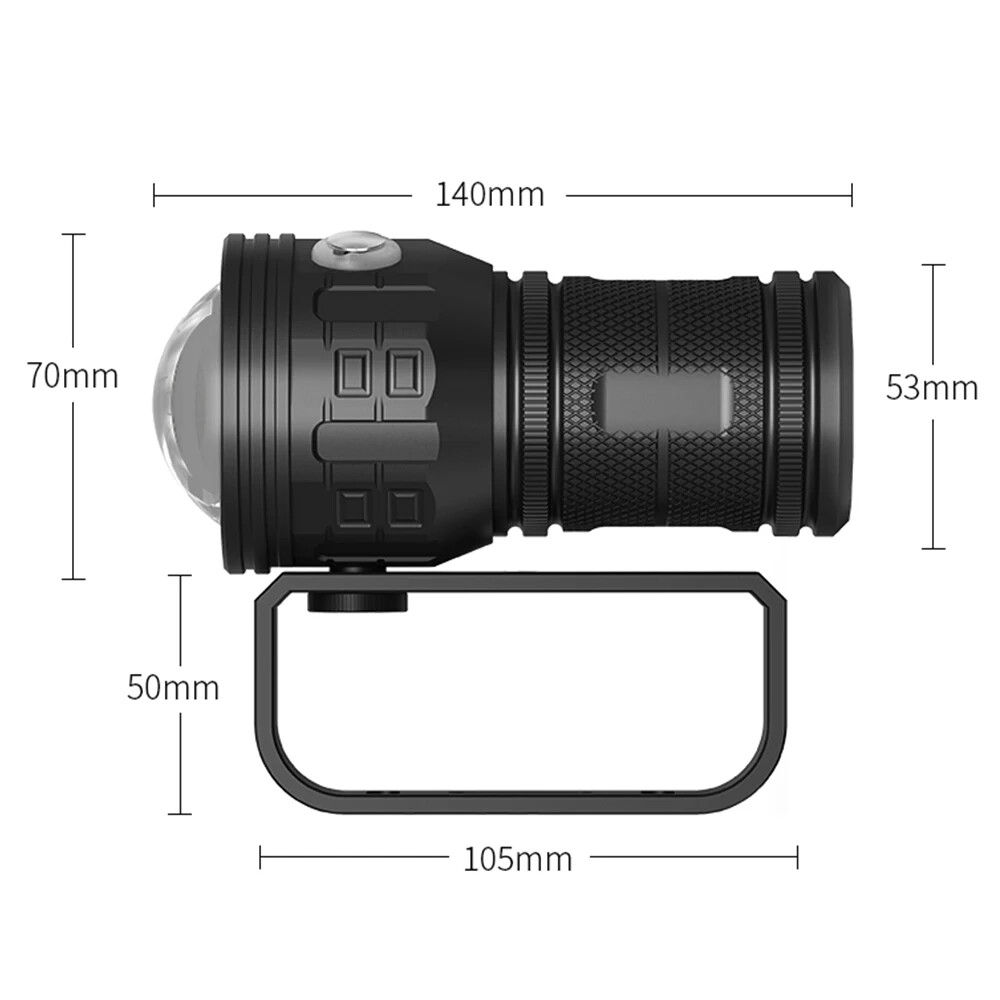 Red/Blue/White/UV Light Diving Flashlight Underwater Lighting LED Diving Torch