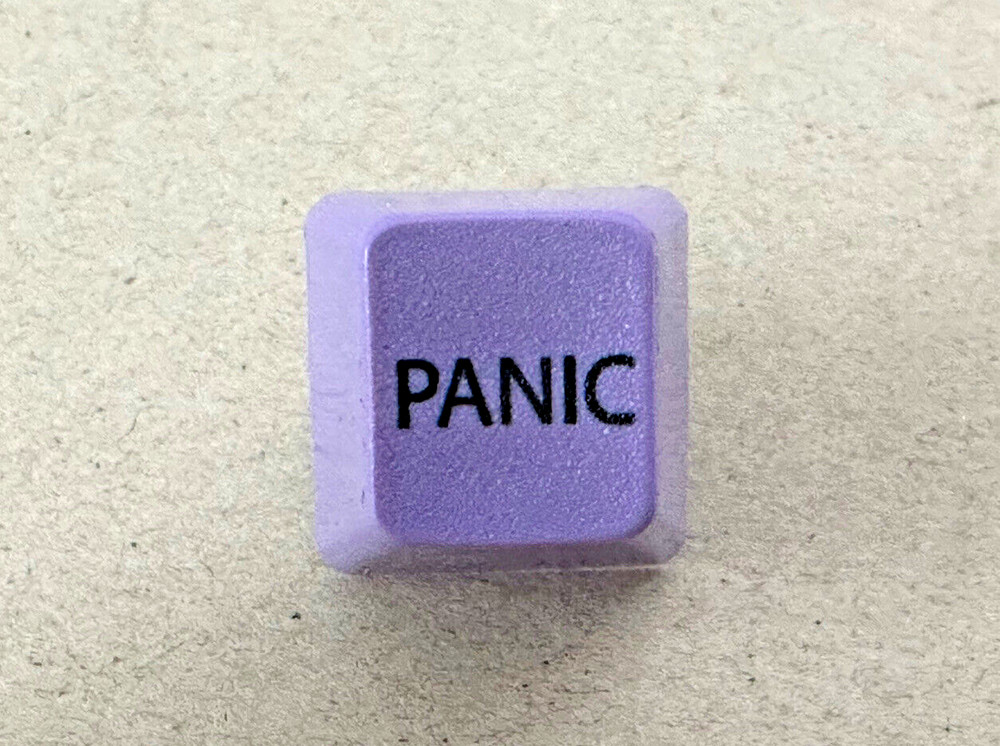 Purple PANIC Key Cap IBM Model M Replacement Unicomp - Humor / Funny