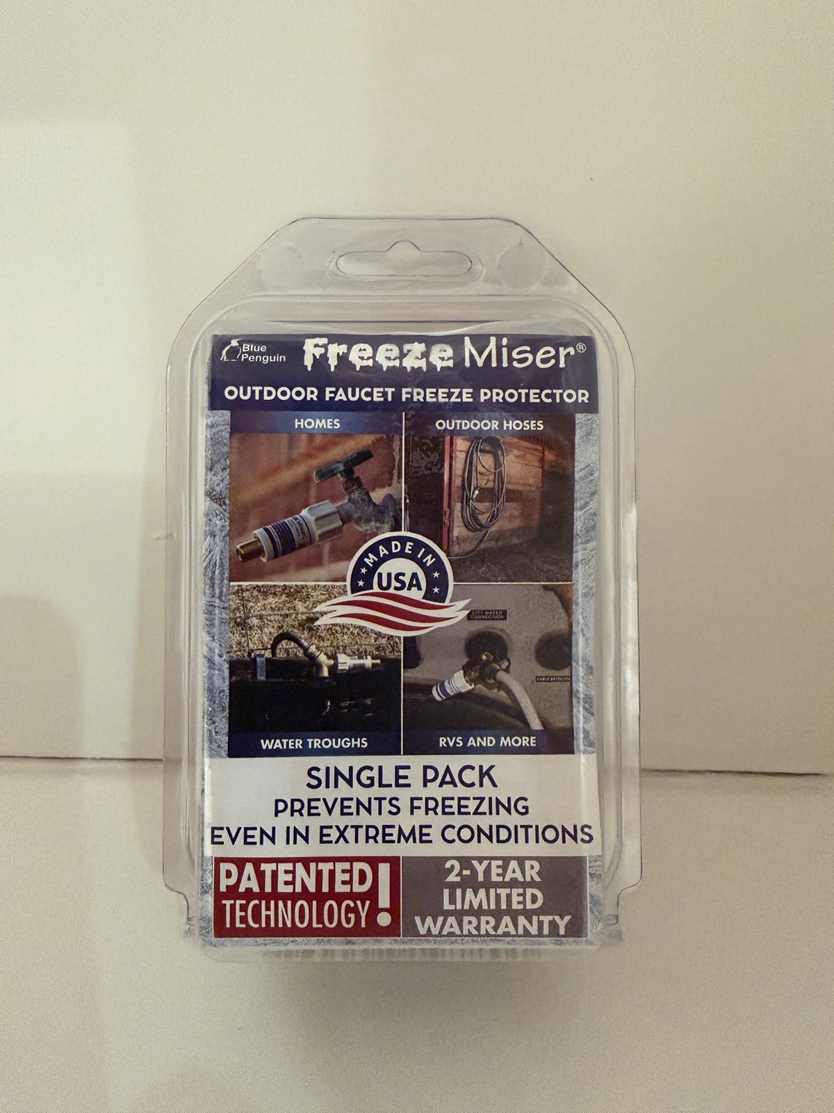 NEW IN PACK FREEZE MISER 6000-01 Outdoor Faucet Freeze Protector  BRASS  2208296