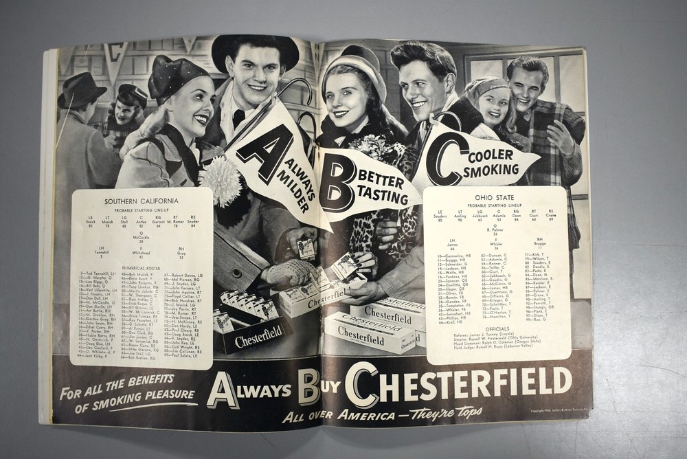 USC Trojans vs Ohio State October 5th 1946 Official Game Program