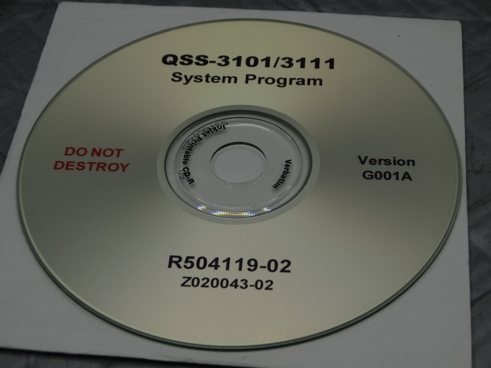 Noritsu QSS-3101 QSS 3111 System Program R504119-02 Software CD
